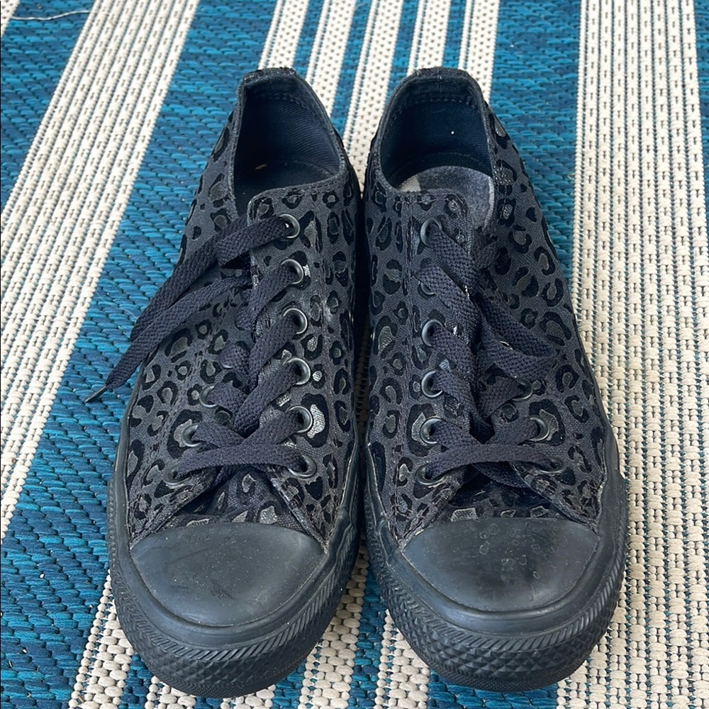 Converse Black Leopard Women's Sneakers